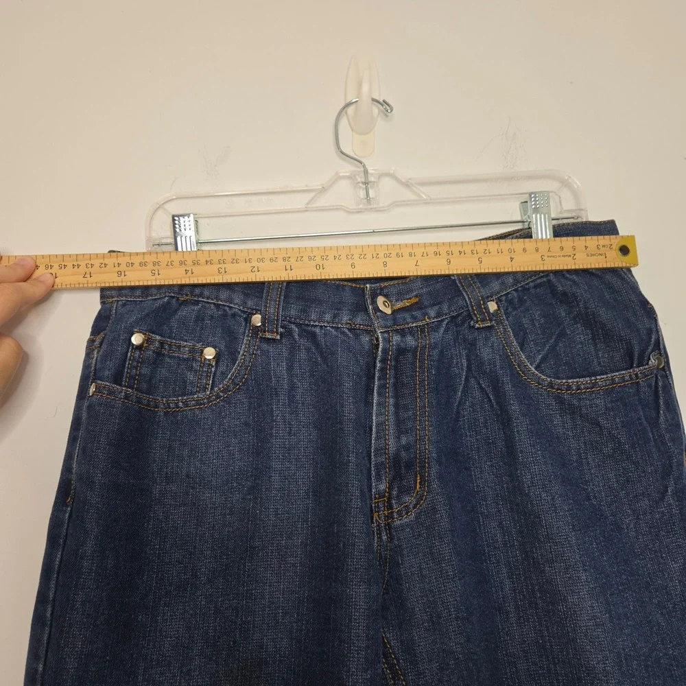 True Religion Joey Big T Mens 34 Straight Leg Jeans Blue Contrast Stitch USA